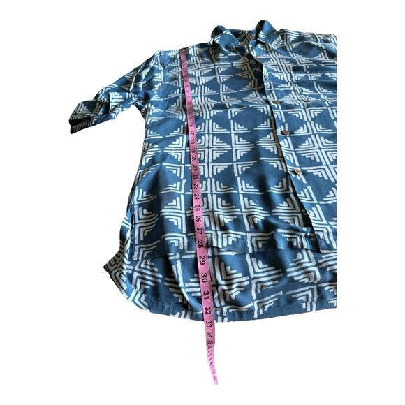 NOA NOA Hawaii Men's Hawaiian Short Sleeve Shirt Collared Blue Print XL - Picture 5 of 5